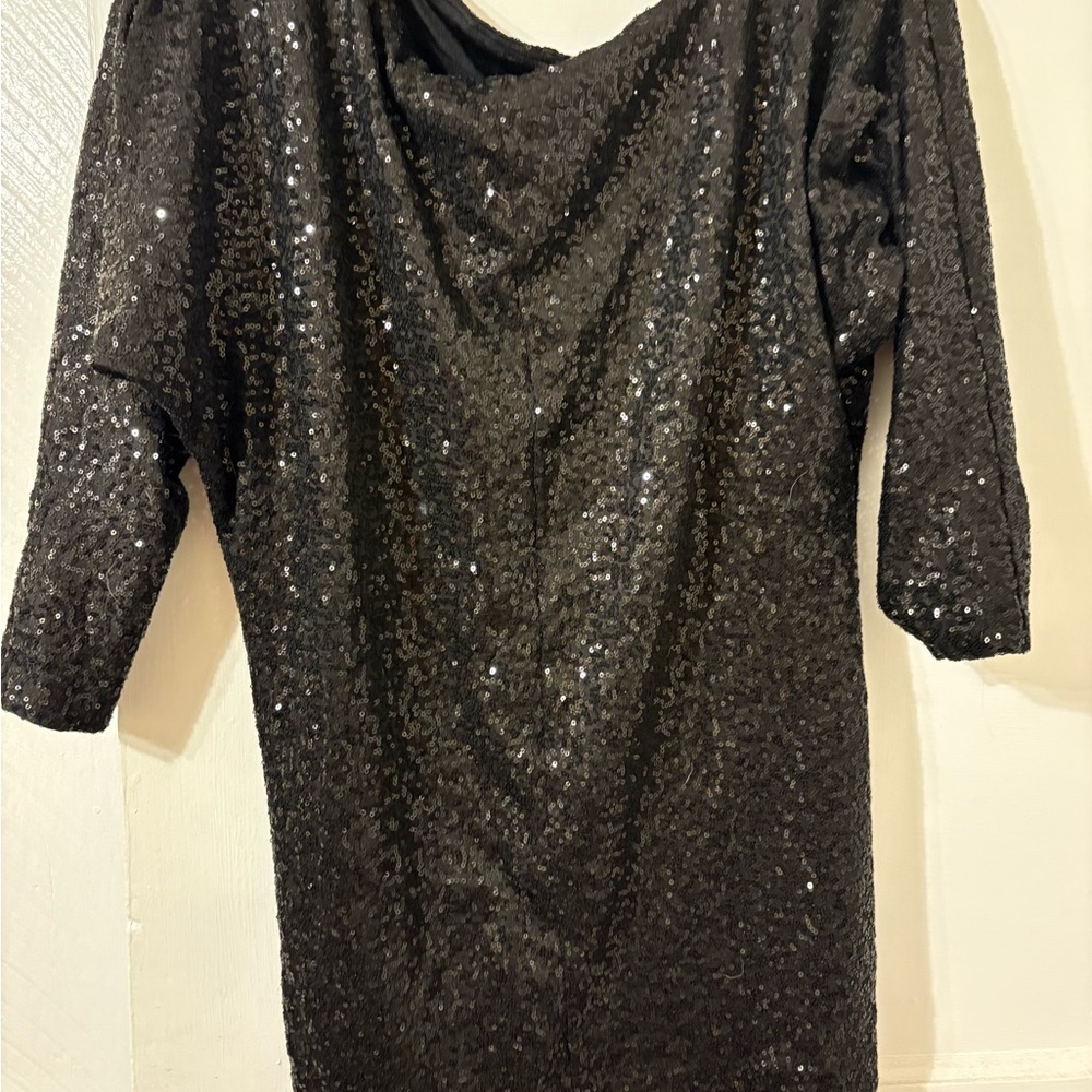 Bebe Black Sequin Mini Dress - Picture 2 of 3